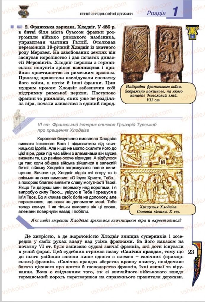 Страница 23 | Підручник Всесвітня історія 7 клас Н.Г. Подаляк, І.Б. Лукач, Т.В. Ладиченко 2015