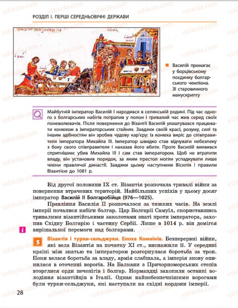 Страница 28 | Підручник Всесвітня історія 7 клас О.В. Гісем, О.О. Мартинюк 2015