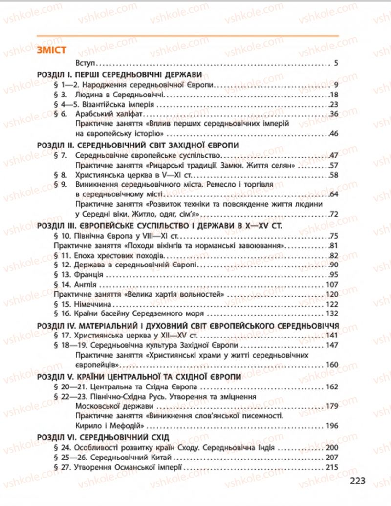 Страница 223 | Підручник Всесвітня історія 7 клас О.В. Гісем, О.О. Мартинюк 2015