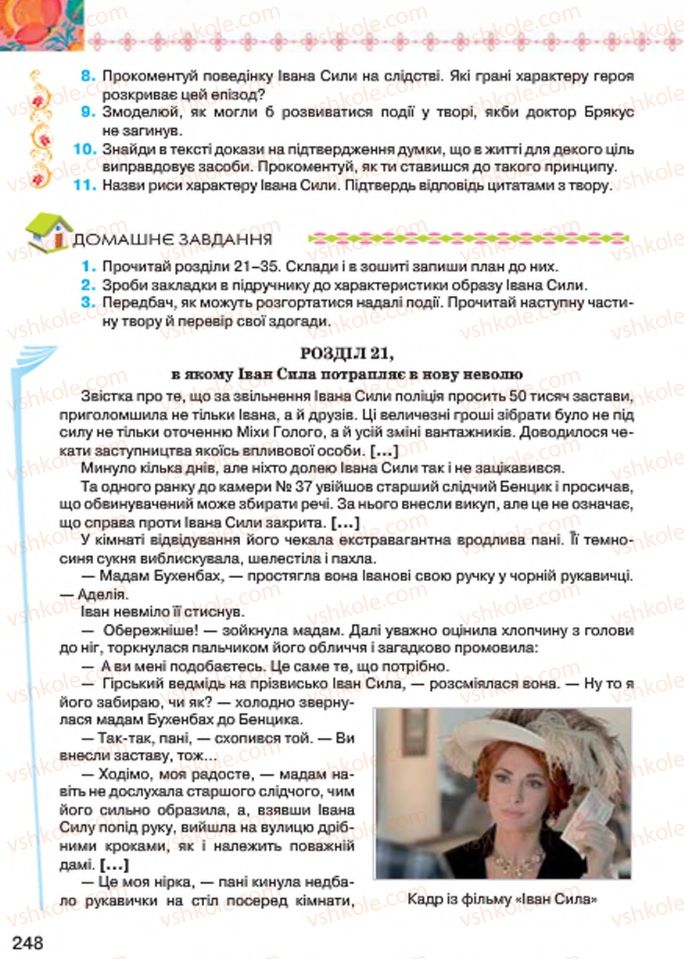 Страница 248 | Підручник Українська література 7 клас Л.Т. Коваленко 2015