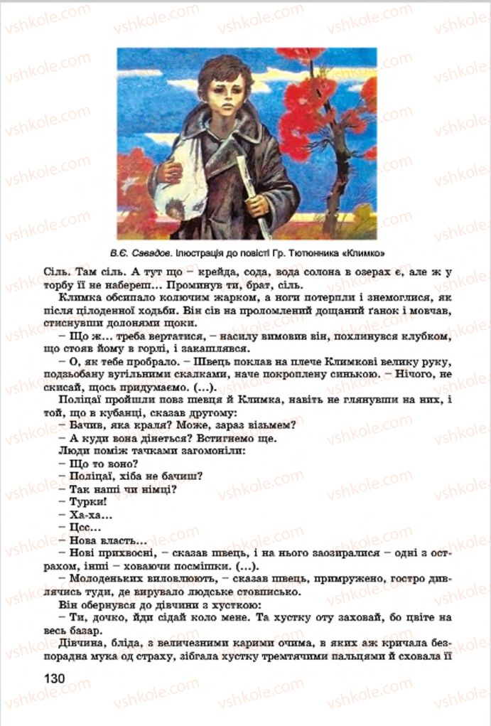 Страница 130 | Підручник Українська література 7 клас І.О. Міщенко 2015