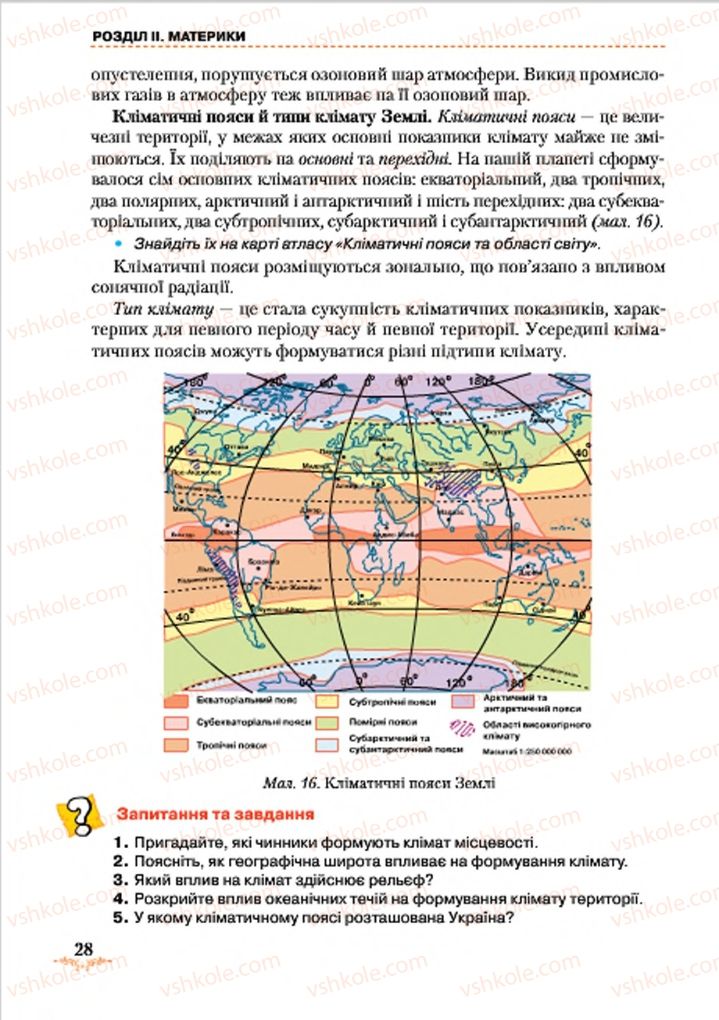 Страница 28 | Підручник Географія 7 клас Т.Г. Гільберг, Л.Б. Паламарчук 2015