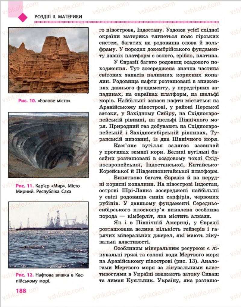 Страница 188 | Підручник Географія 7 клас Г.Д. Довгань, О.Г. Стадник 2015