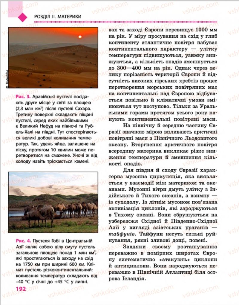 Страница 192 | Підручник Географія 7 клас Г.Д. Довгань, О.Г. Стадник 2015