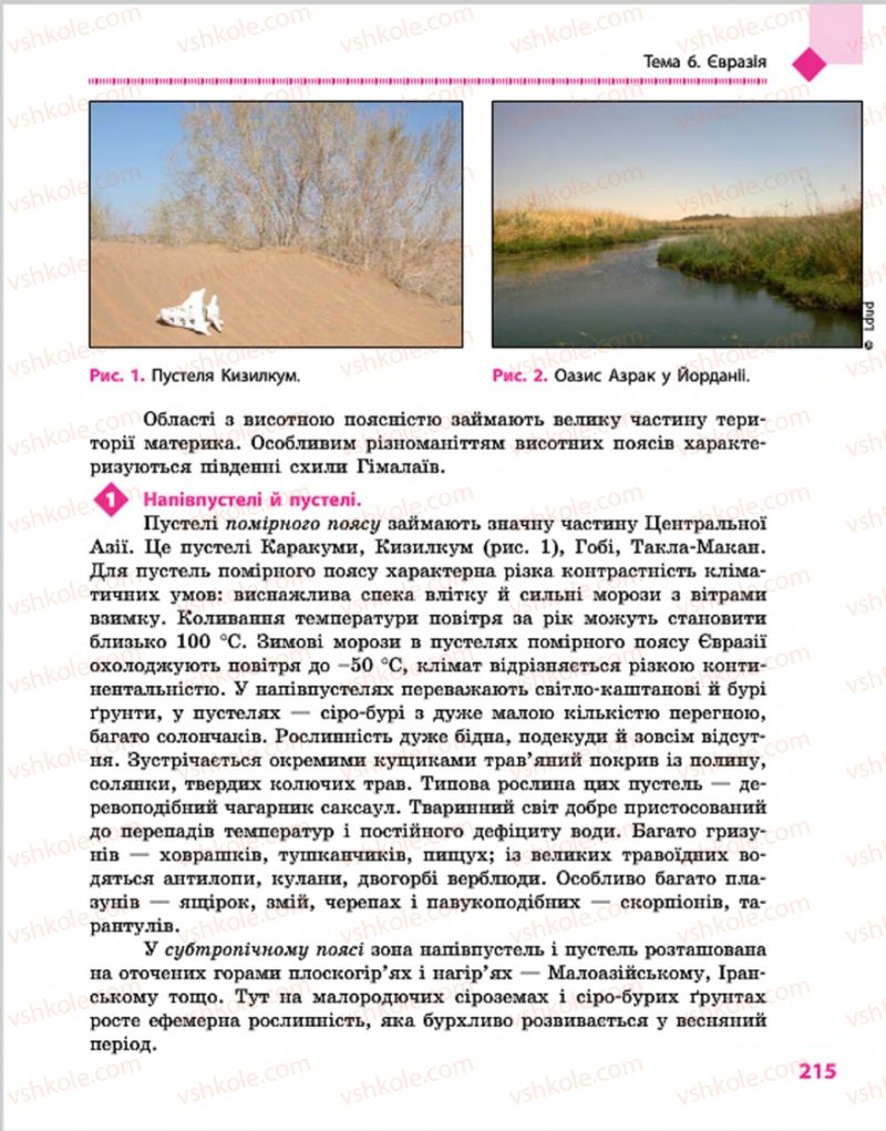 Страница 215 | Підручник Географія 7 клас Г.Д. Довгань, О.Г. Стадник 2015