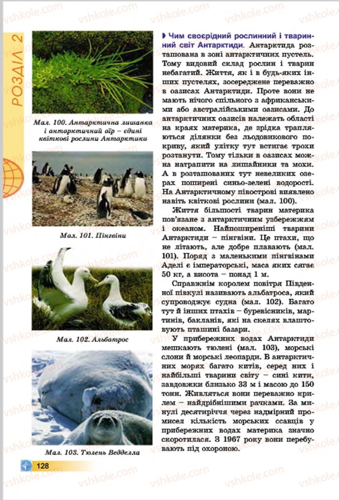 Страница 128 | Підручник Географія 7 клас В.Ю. Пестушко, Г.Ш. Уварова 2015