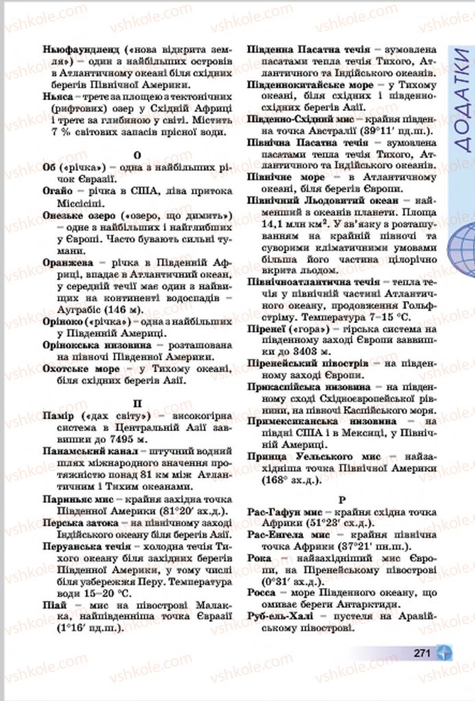 Страница 271 | Підручник Географія 7 клас В.Ю. Пестушко, Г.Ш. Уварова 2015