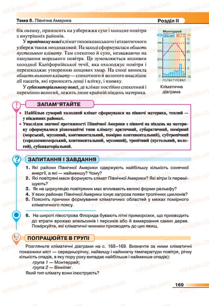 Страница 169 | Підручник Географія 7 клас В.М. Бойко, С.В. Міхелі 2015