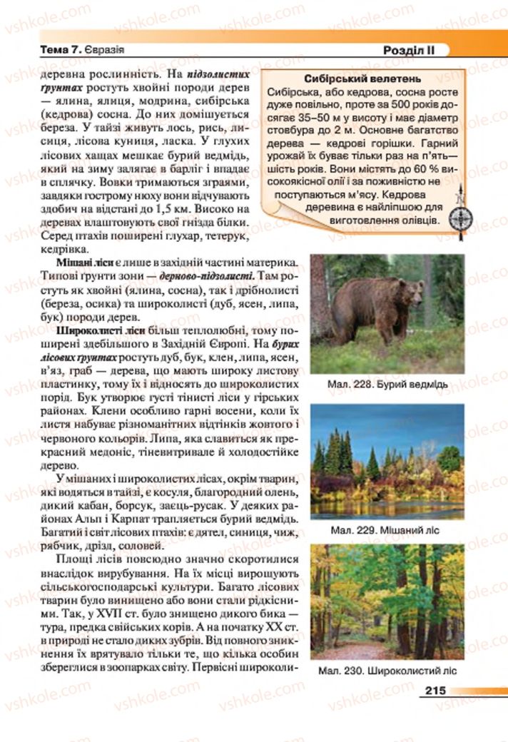 Страница 215 | Підручник Географія 7 клас В.М. Бойко, С.В. Міхелі 2015