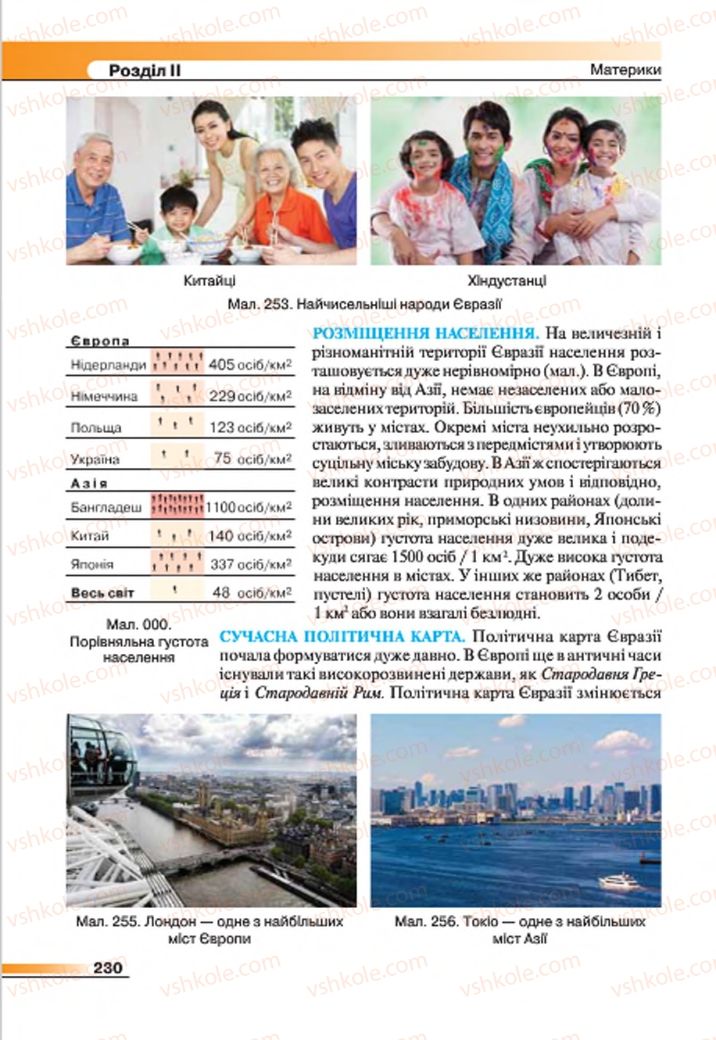 Страница 230 | Підручник Географія 7 клас В.М. Бойко, С.В. Міхелі 2015