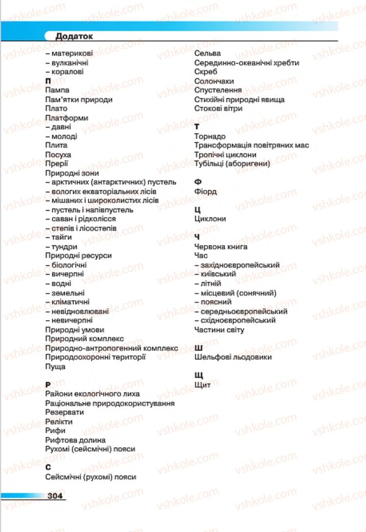 Страница 304 | Підручник Географія 7 клас В.М. Бойко, С.В. Міхелі 2015