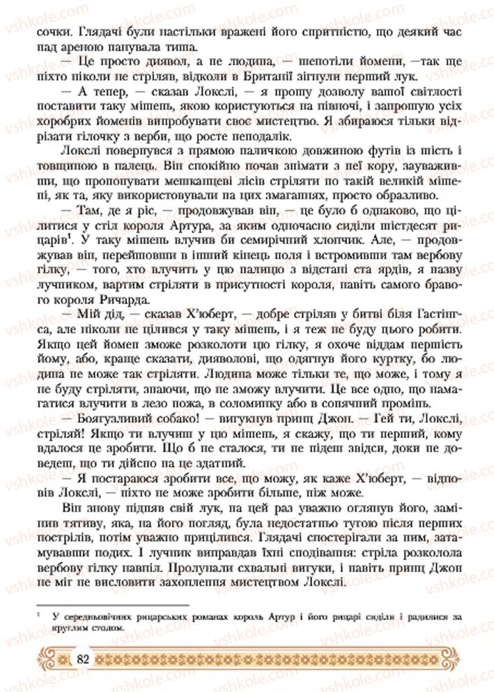 Страница 82 | Підручник Зарубіжна література 7 клас Н.Р. Міляновська 2015