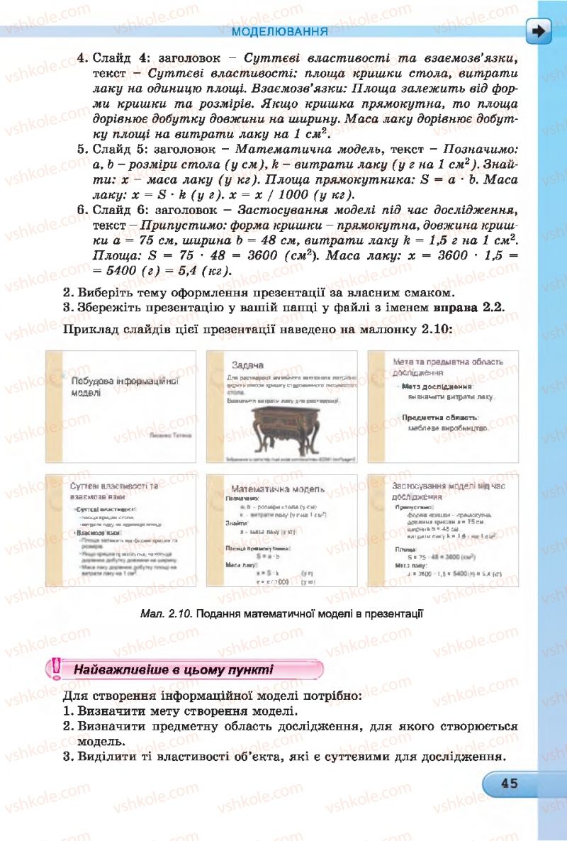 Страница 45 | Підручник Інформатика 7 клас Й.Я. Ривкінд, Т.І. Лисенко, Л.А. Чернікова 2015