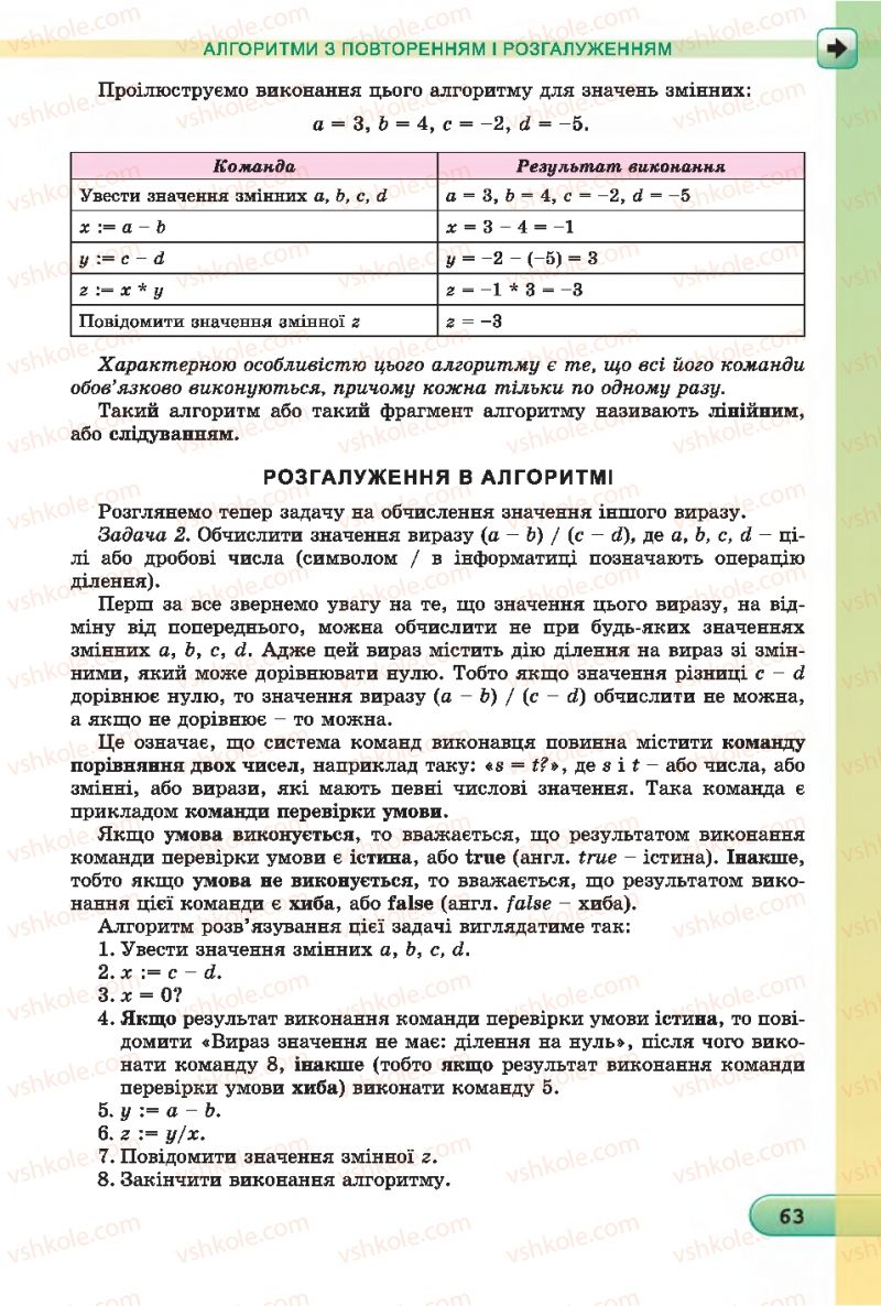 Страница 63 | Підручник Інформатика 7 клас Й.Я. Ривкінд, Т.І. Лисенко, Л.А. Чернікова 2015