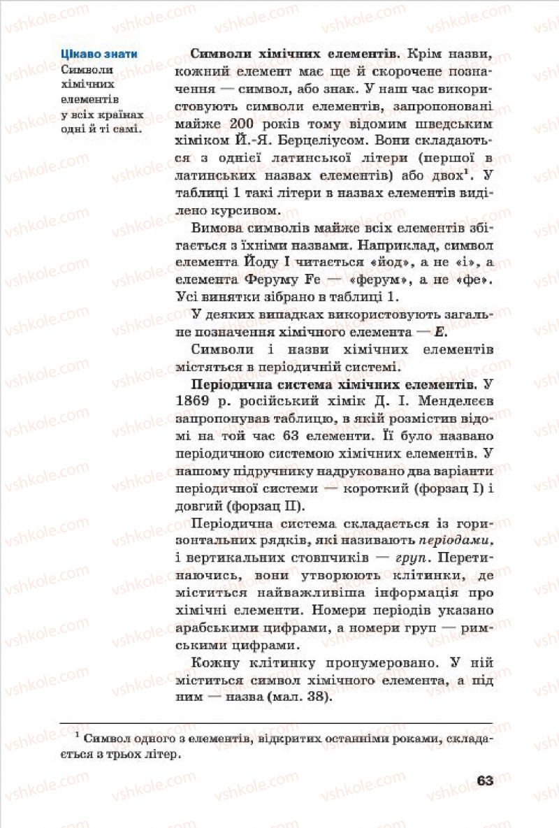 Страница 63 | Підручник Хімія 7 клас П.П. Попель, Л.С. Крикля 2015