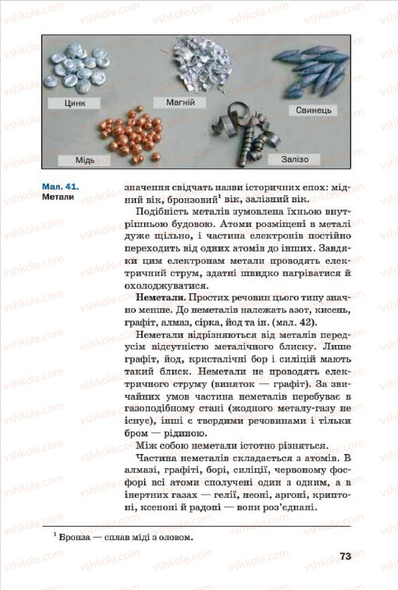 Страница 73 | Підручник Хімія 7 клас П.П. Попель, Л.С. Крикля 2015