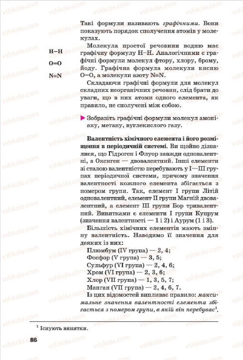 Страница 86 | Підручник Хімія 7 клас П.П. Попель, Л.С. Крикля 2015