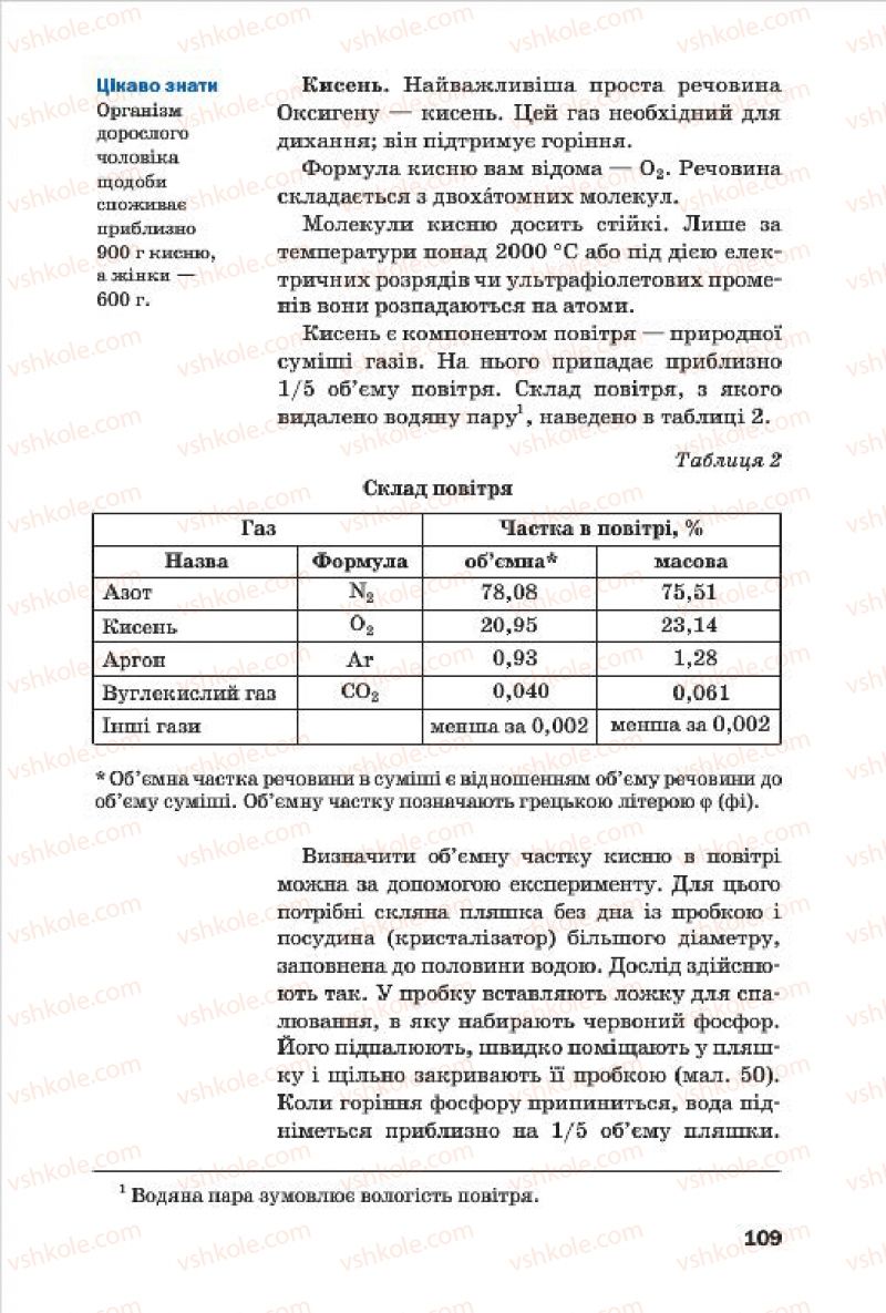 Страница 109 | Підручник Хімія 7 клас П.П. Попель, Л.С. Крикля 2015