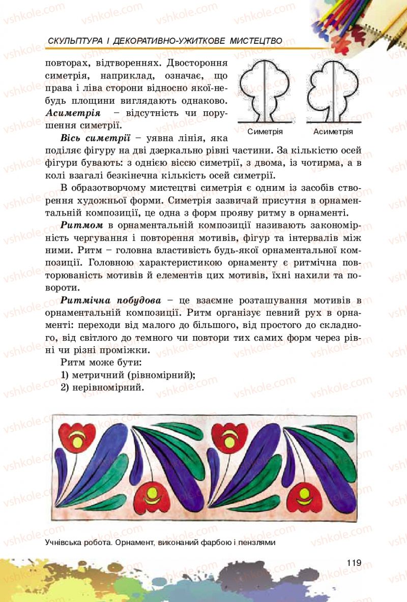 Страница 119 | Підручник Образотворче мистецтво 5 клас С.М. Железняк, О.В. Ламонова 2016