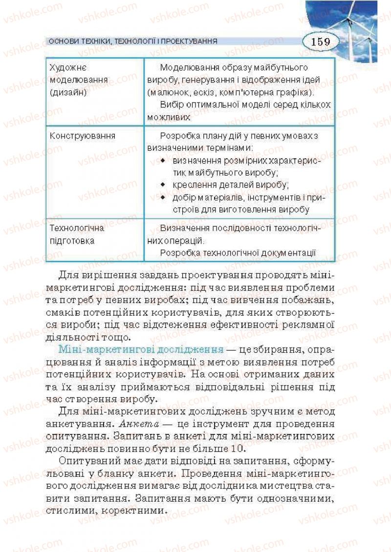 Страница 159 | Підручник Трудове навчання 5 клас В.К. Сидоренко, Т.С, Мачача, В.П. Титаренко 2013 Для дівчат