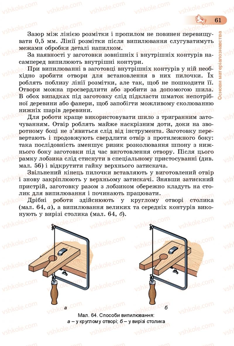 Страница 61 | Підручник Трудове навчання 5 клас Б.М. Терещук, В.К. Загорний, В.М. Гащак 2013 Для хлопців