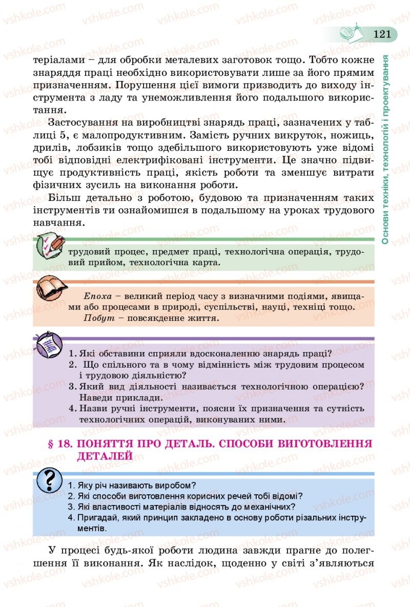 Страница 121 | Підручник Трудове навчання 5 клас Б.М. Терещук, В.К. Загорний, В.М. Гащак 2013 Для хлопців