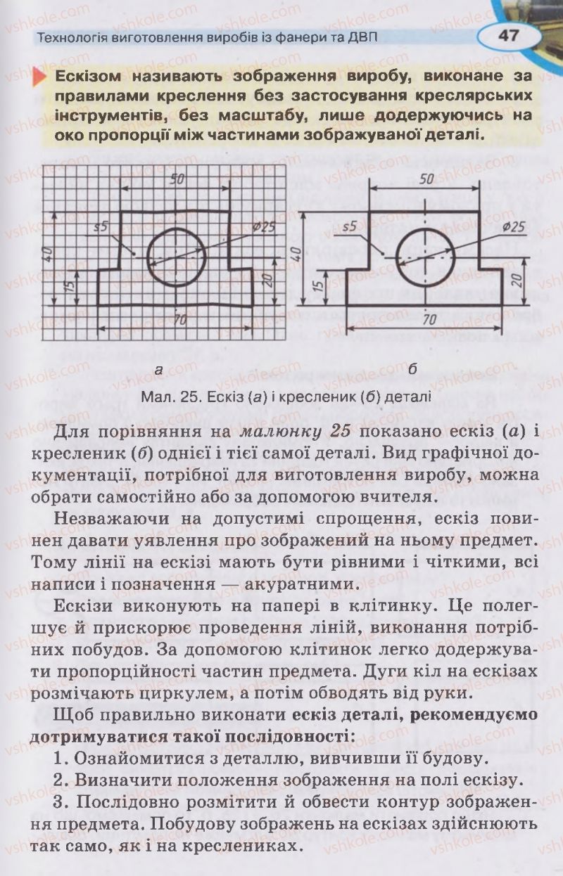 Страница 47 | Підручник Трудове навчання 5 клас В.К. Сидоренко, Д.В. Лебедев, А.М. Гедзик 2013 Для хлопців