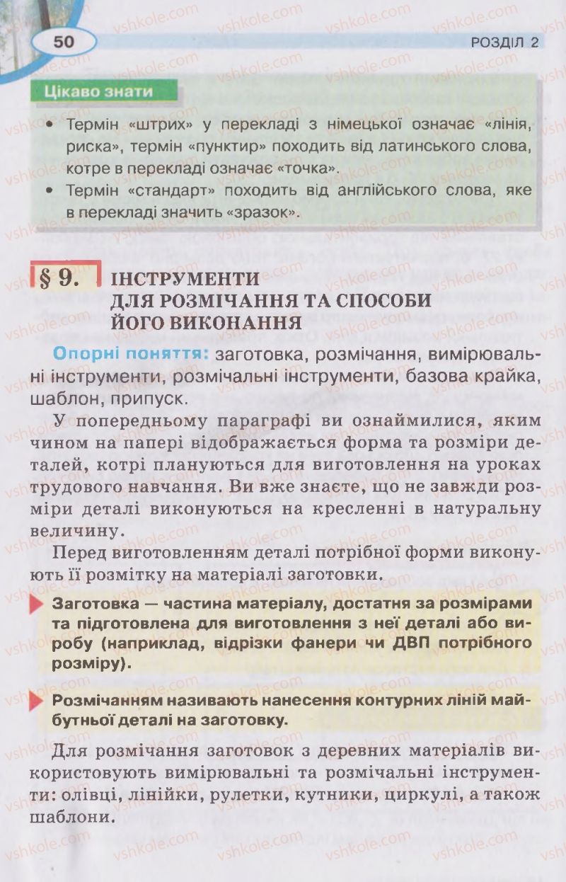Страница 50 | Підручник Трудове навчання 5 клас В.К. Сидоренко, Д.В. Лебедев, А.М. Гедзик 2013 Для хлопців