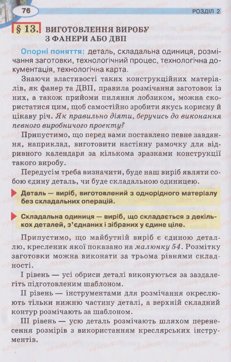 Страница 76 | Підручник Трудове навчання 5 клас В.К. Сидоренко, Д.В. Лебедев, А.М. Гедзик 2013 Для хлопців