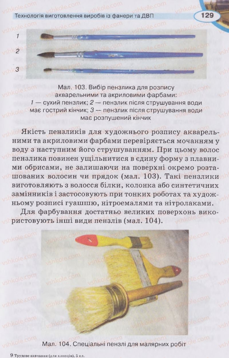 Страница 129 | Підручник Трудове навчання 5 клас В.К. Сидоренко, Д.В. Лебедев, А.М. Гедзик 2013 Для хлопців