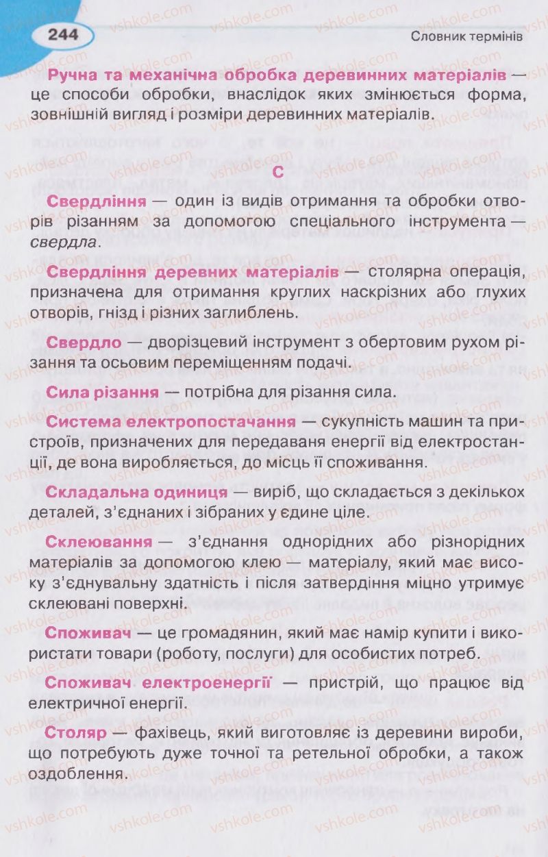 Страница 244 | Підручник Трудове навчання 5 клас В.К. Сидоренко, Д.В. Лебедев, А.М. Гедзик 2013 Для хлопців