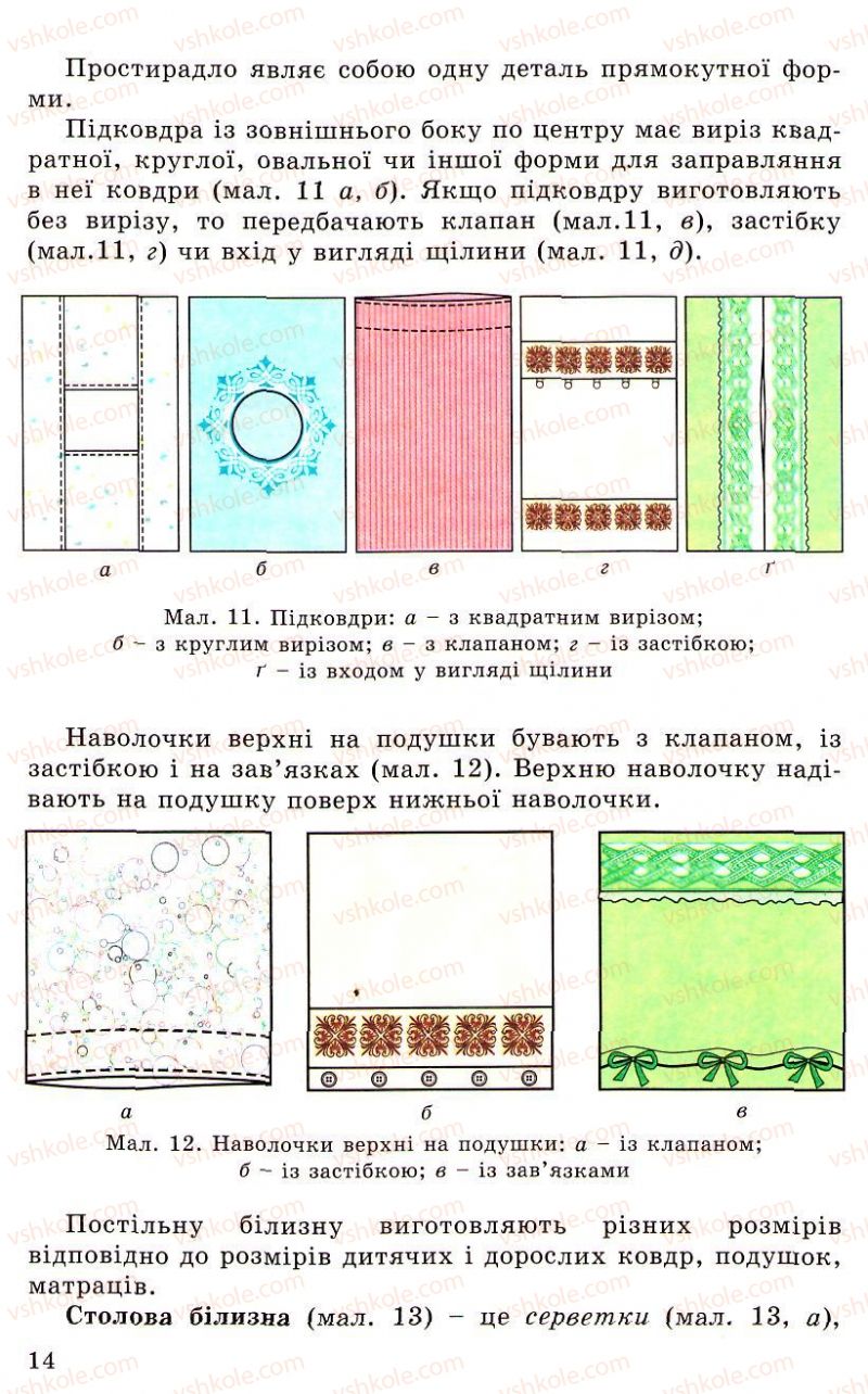 Страница 14 | Підручник Трудове навчання 5 клас Л.I. Денисенко, О.М. Романчук, О.П. Гнеденко 2005