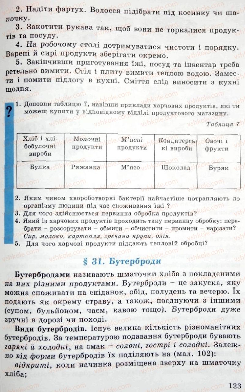 Страница 123 | Підручник Трудове навчання 5 клас Л.I. Денисенко, О.М. Романчук, О.П. Гнеденко 2005
