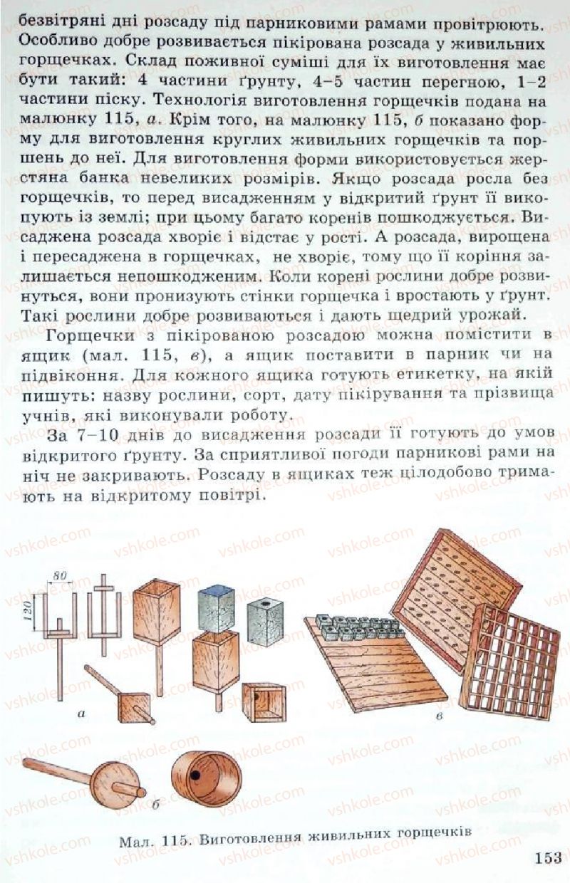 Страница 153 | Підручник Трудове навчання 5 клас Л.I. Денисенко, О.М. Романчук, О.П. Гнеденко 2005