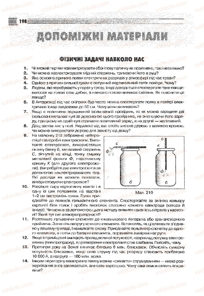 Страница 198 | Підручник Фізика 9 клас В.Д. Сиротюк 2009