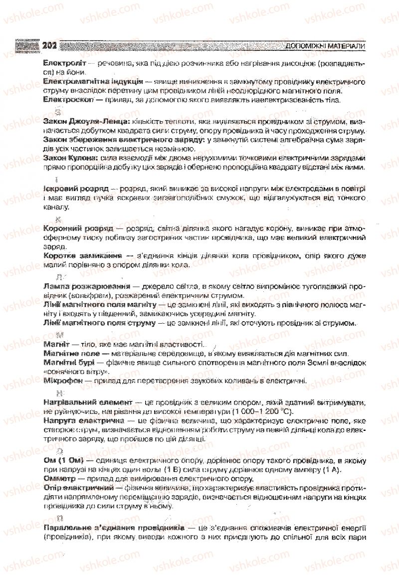 Страница 202 | Підручник Фізика 9 клас В.Д. Сиротюк 2009