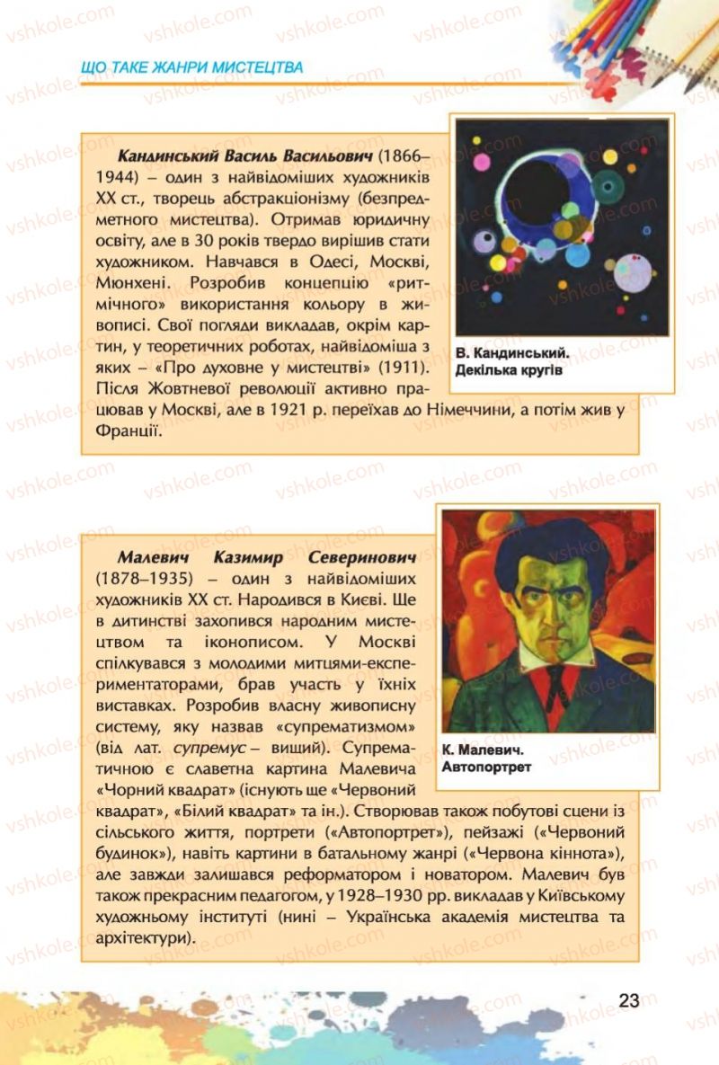 Страница 23 | Підручник Образотворче мистецтво 6 клас С.М. Железняк, О.В. Ламонова 2014