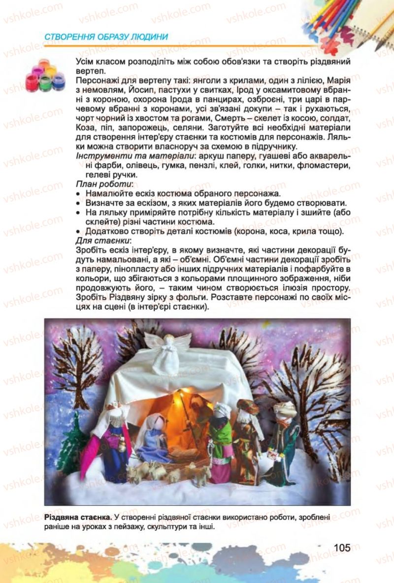 Страница 105 | Підручник Образотворче мистецтво 6 клас С.М. Железняк, О.В. Ламонова 2014