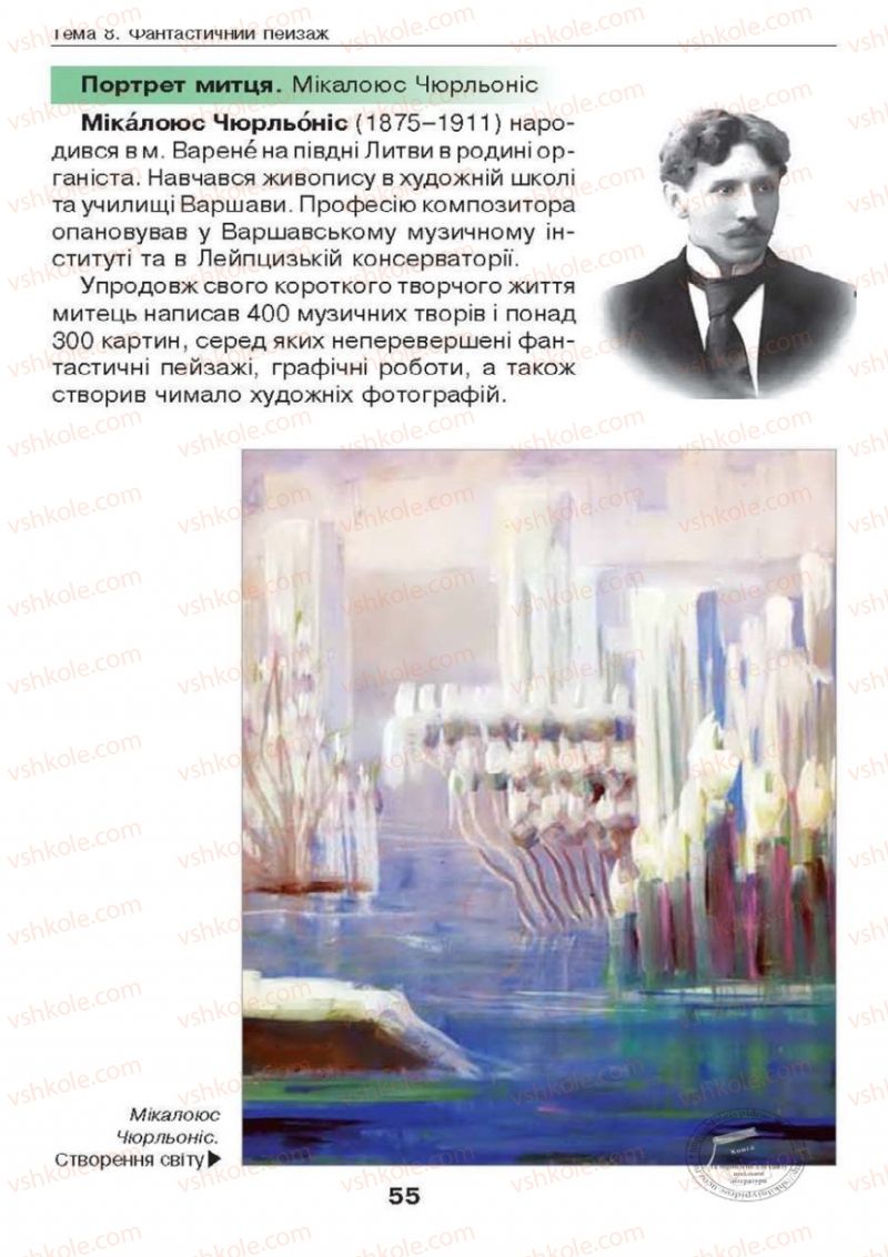 Страница 55 | Підручник Образотворче мистецтво 6 клас О.В. Калініченко, Л.М. Масол 2014