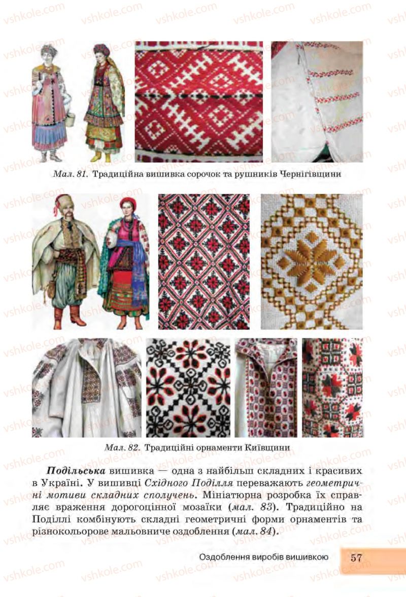 Страница 57 | Підручник Трудове навчання 6 клас І.Ю. Ходзицька, Н.М. Павич, О.В. Горобець 2014 Для дівчат