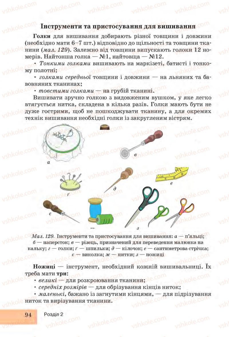 Страница 94 | Підручник Трудове навчання 6 клас І.Ю. Ходзицька, Н.М. Павич, О.В. Горобець 2014 Для дівчат