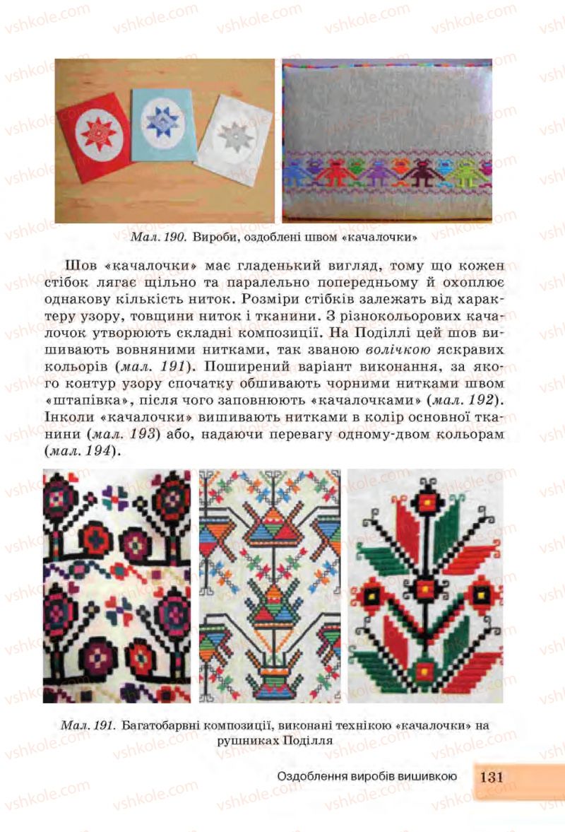 Страница 131 | Підручник Трудове навчання 6 клас І.Ю. Ходзицька, Н.М. Павич, О.В. Горобець 2014 Для дівчат