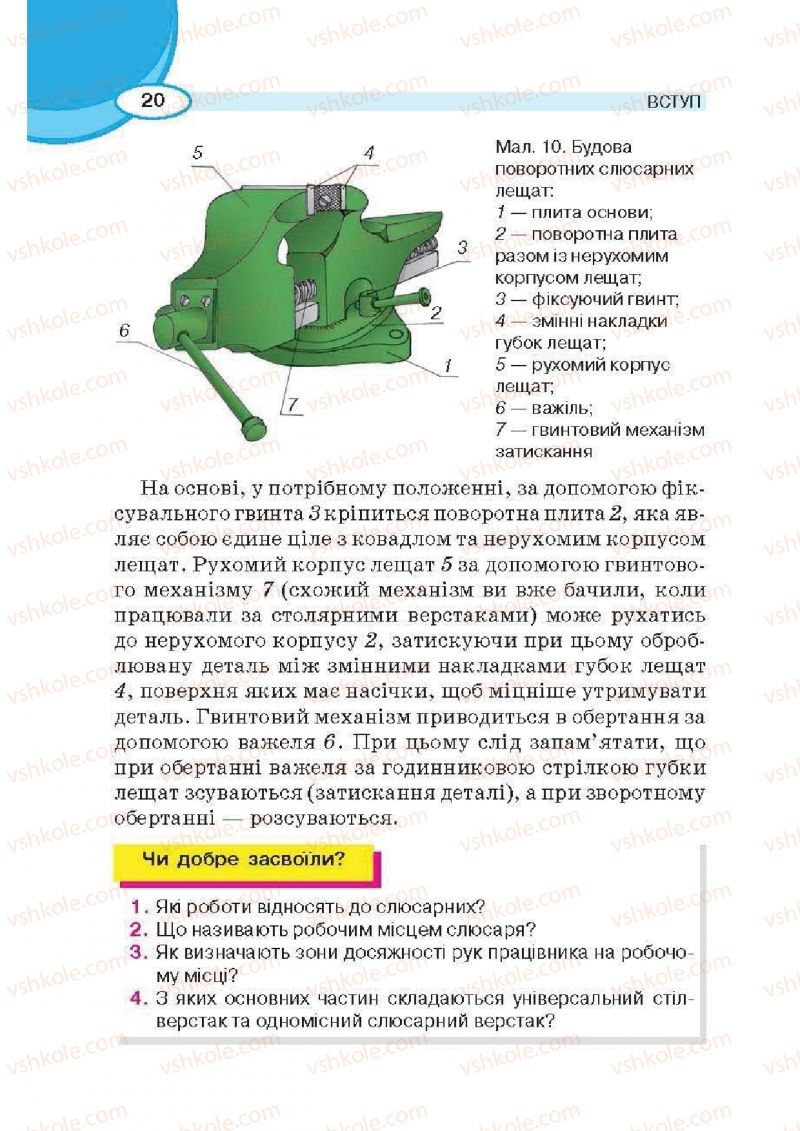 Страница 20 | Підручник Трудове навчання 6 клас В.К. Сидоренко, Д.В. Лебедев, А.М. Гедзик 2014 Для хлопців