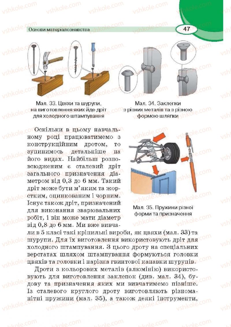 Страница 47 | Підручник Трудове навчання 6 клас В.К. Сидоренко, Д.В. Лебедев, А.М. Гедзик 2014 Для хлопців