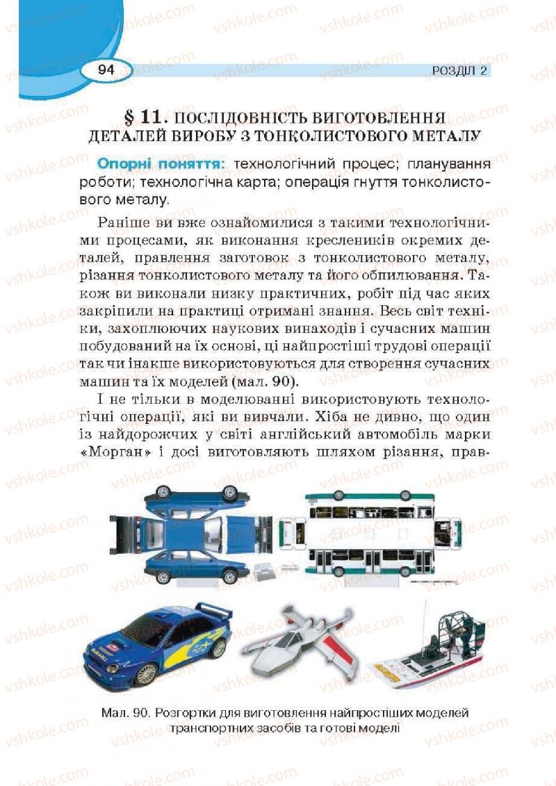 Страница 94 | Підручник Трудове навчання 6 клас В.К. Сидоренко, Д.В. Лебедев, А.М. Гедзик 2014 Для хлопців