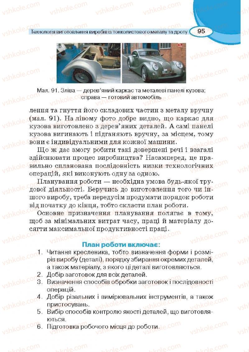 Страница 95 | Підручник Трудове навчання 6 клас В.К. Сидоренко, Д.В. Лебедев, А.М. Гедзик 2014 Для хлопців