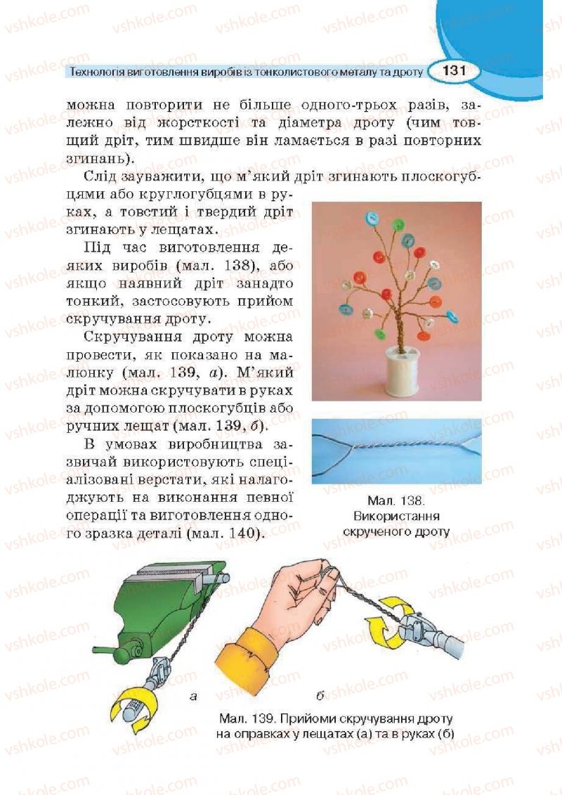 Страница 131 | Підручник Трудове навчання 6 клас В.К. Сидоренко, Д.В. Лебедев, А.М. Гедзик 2014 Для хлопців