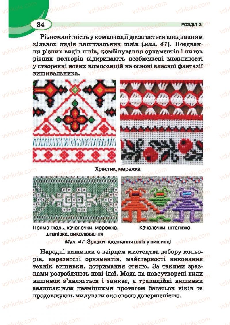 Страница 84 | Підручник Трудове навчання 6 клас В.К. Сидоренко, Т.С, Мачача, С.П. Павх 2014 Для дівчат