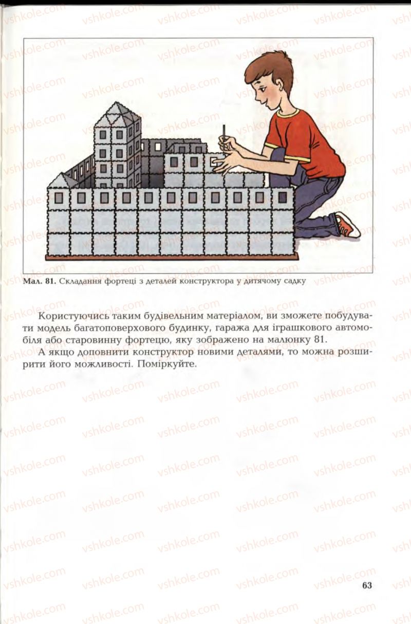 Страница 63 | Підручник Трудове навчання 6 клас В.М. Мадзігон, Г.А. Кондратюк, Г.Є. Левченко 2006 Технічні види праці
