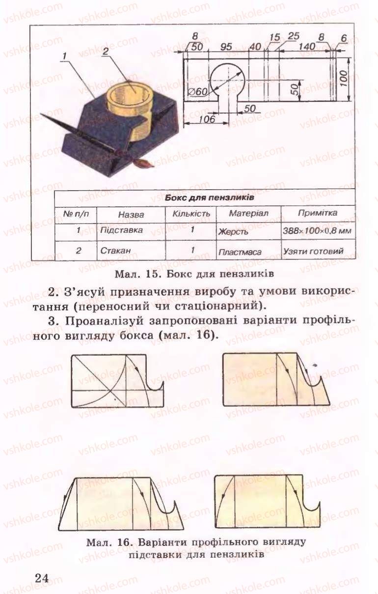 Страница 24 | Підручник Трудове навчання 6 клас Б.М.Терещук, В.І. Туташинський, В.К.Сидоренко 2006 Технічні види праці